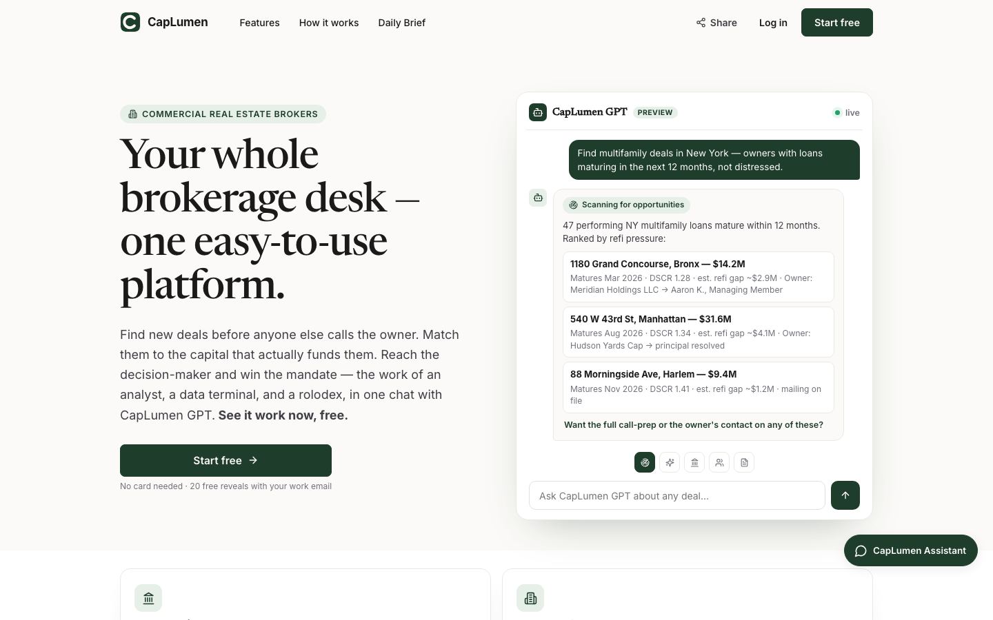 CapLumen homepage