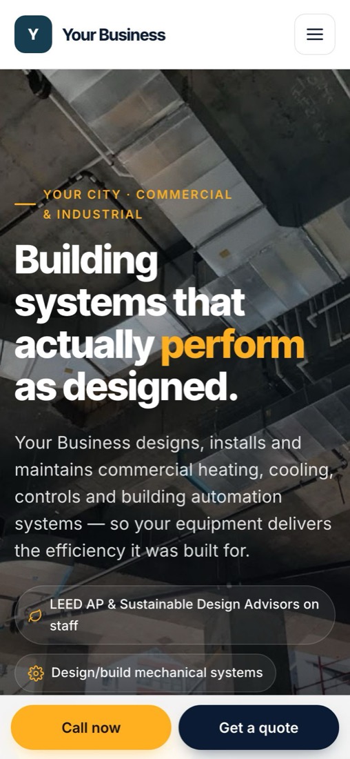 Website rebuild on a phone